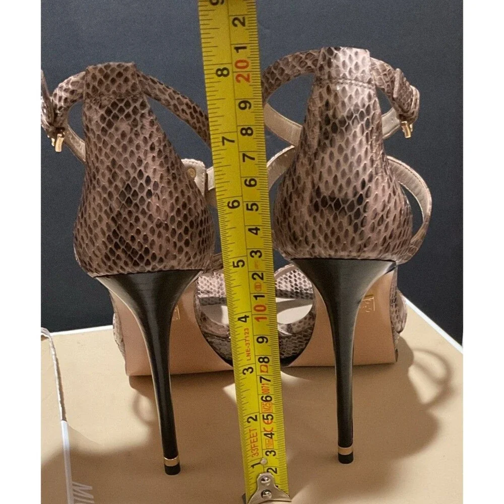 Leandra Toffee Animal Print  Michael Kors Pumps/ Heels Size 9.5 Women Snake Skin